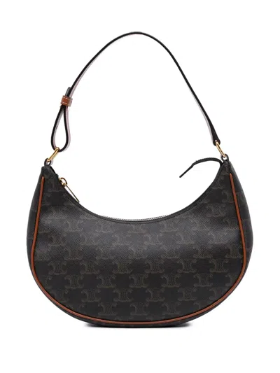 Pre-owned Celine 2021 Triomphe Coated Canvas Ava Shoulder Bag