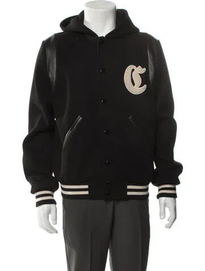 Pre-owned Celine 2021 Varsity Varsity Jacket In Black
