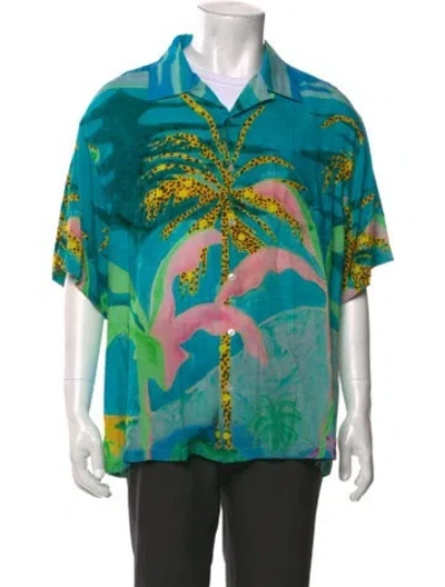 Pre-owned Celine 2021 X Tyson Reeder Shirt In Blue