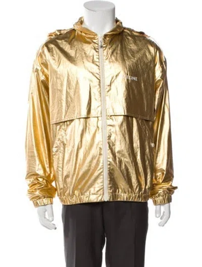 Pre-owned Celine 2021-2022 Triomphe Windbreaker In Gold