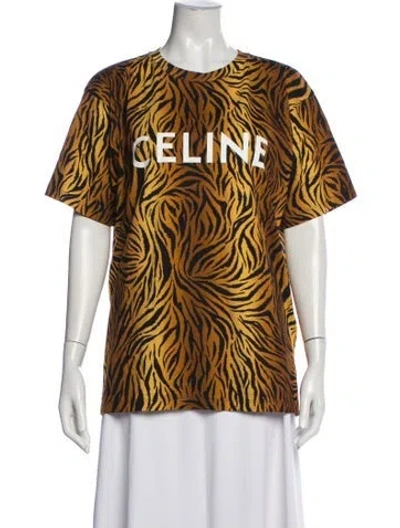 Pre-owned Celine 2022 Animal Print T-shirt In Multi