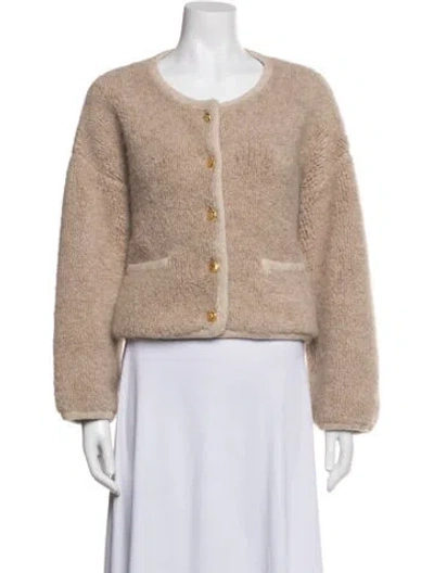 Pre-owned Celine 2022 Boa Jacket In Neutrals