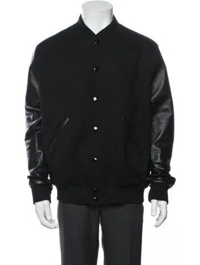 Pre-owned Celine 2022 Boy Doll Teddy Bomber Jacket In Black