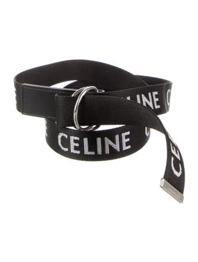 Pre-owned Celine 2022 Canvas Belt In Black