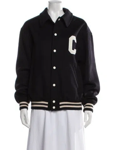 Pre-owned Celine 2022 Cashmere Bomber Jacket In Black