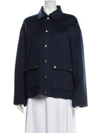 Pre-owned Celine 2022 Cashmere Jacket In Blue