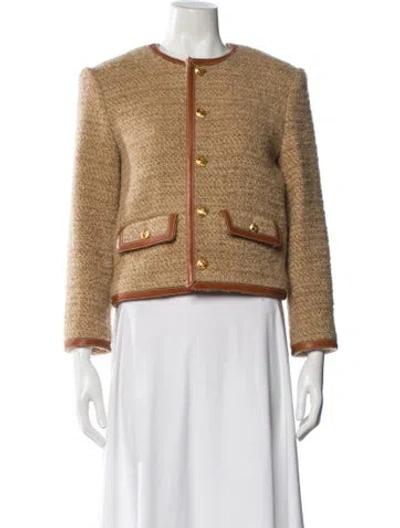 Pre-owned Celine 2022 Chasseur Evening Jacket In Brown