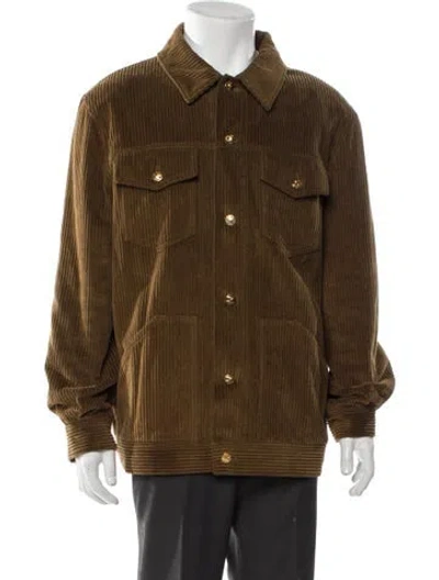 Pre-owned Celine 2022 Corduroy Trucker Trucker Jacket In Brown