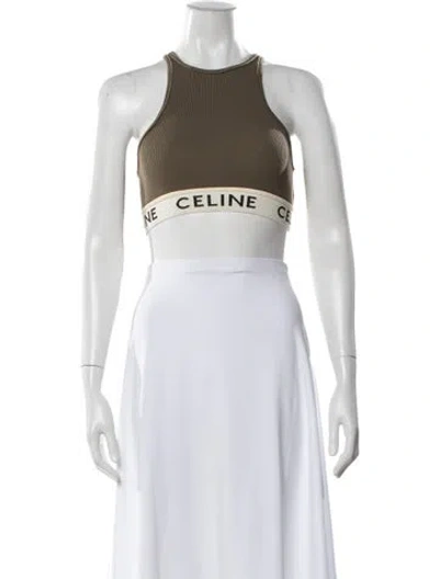 Pre-owned Celine 2022 Crew Neck Sports Bra In Grey
