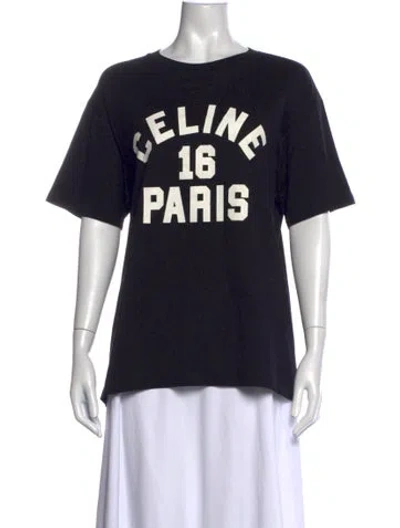 Pre-owned Celine 2022 Graphic Print T-shirt In Black
