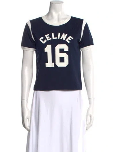 Pre-owned Celine 2022 Graphic Print T-shirt In Blue