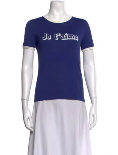 Pre-owned Celine 2022 Graphic Print T-shirt In Blue