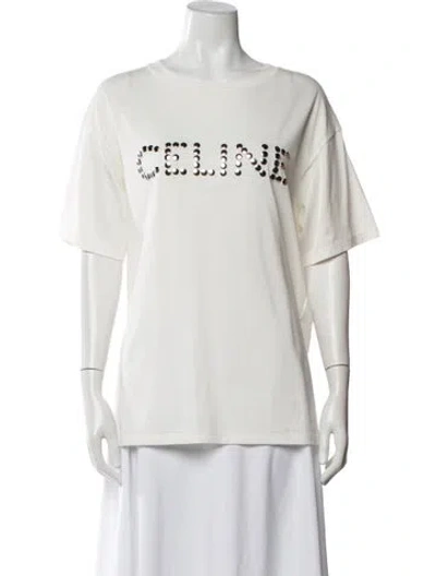 Pre-owned Celine 2022 Graphic Print T-shirt In White
