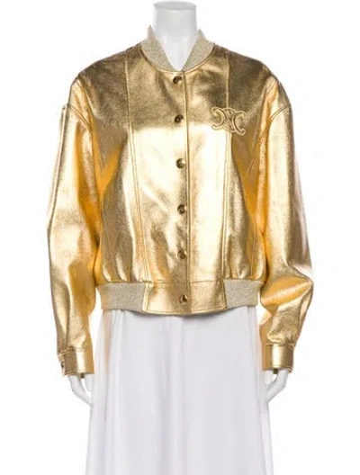 Pre-owned Celine 2022 Lambskin Bomber Jacket