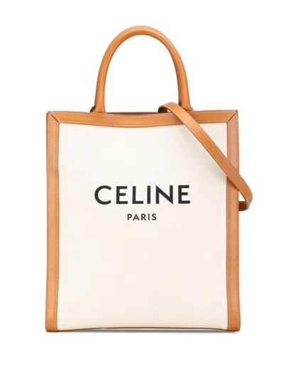 Pre-owned Celine 2022 Large Vertical Square Cabas Tote Satchel In 褐色