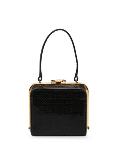 Pre-owned Celine 2022 Leather Sequin Triomphe Minaudiere Clutch Bag