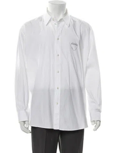 Pre-owned Celine 2022 'lucky Lover' Dress Shirt In White