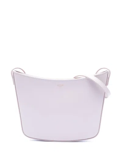 Pre-owned Celine 2022 Medium Shiny Calfskin Croque Shoulder Bag In Pink