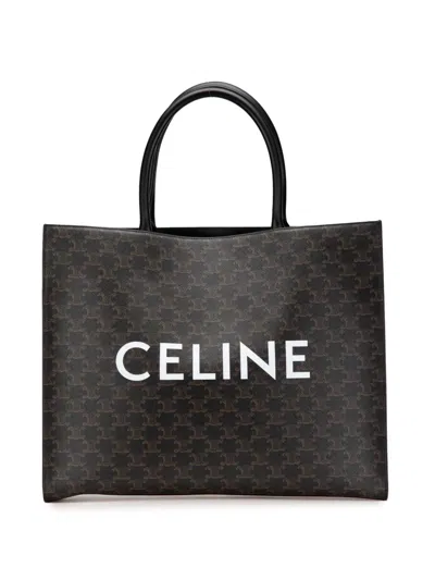 Pre-owned Celine 2022 Medium Triomphe Coated Canvas Cabas Horizontal Tote Bag