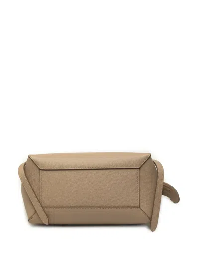 Pre-owned Celine 2022 Micro Grained Calfskin Belt Bag Satchel In Brown