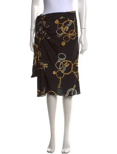 Pre-owned Celine 2022 Midi Length Skirt In Black
