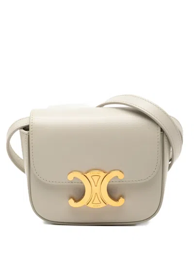 Pre-owned Celine 2022 Mini Calfskin Claude Crossbody Bag In Brown