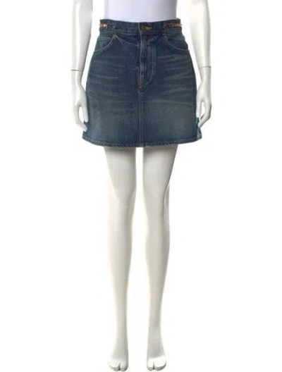 Pre-owned Celine 2022 Mini Skirt In Blue