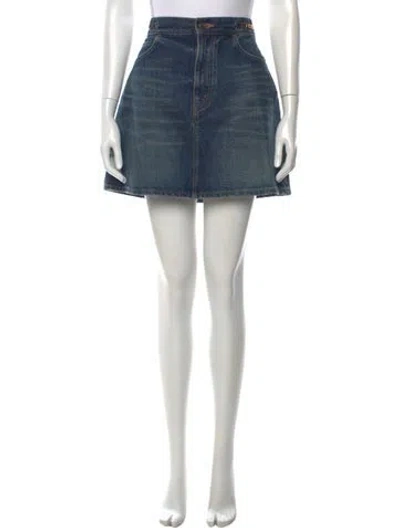 Pre-owned Celine 2022 Mini Skirt In Blue