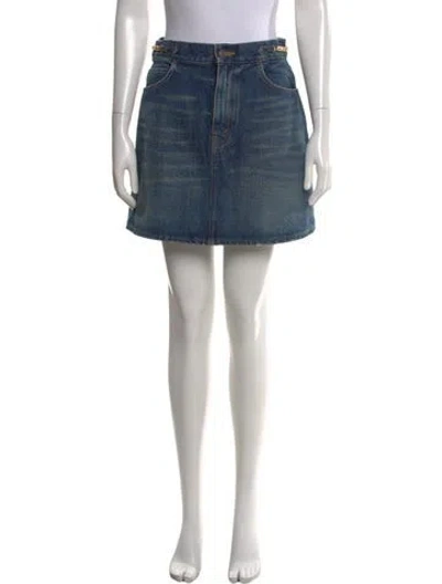 Pre-owned Celine 2022 Mini Skirt W/ Tags In Blue