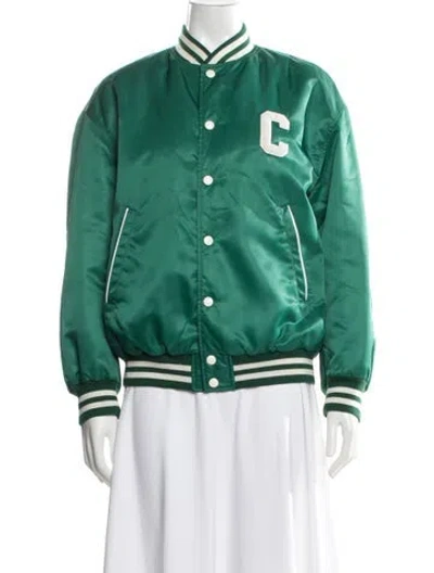 Pre-owned Celine 2022 Nylon Bomber Jacket In Green