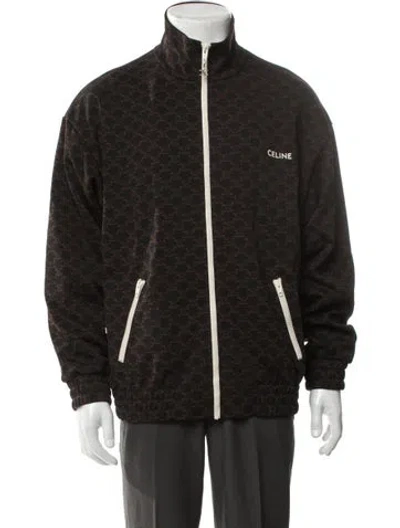 Pre-owned Celine 2022 Patterned Jacket In Black