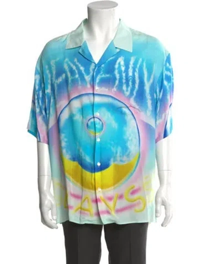 Pre-owned Celine 2022 Printed Shirt In Blue