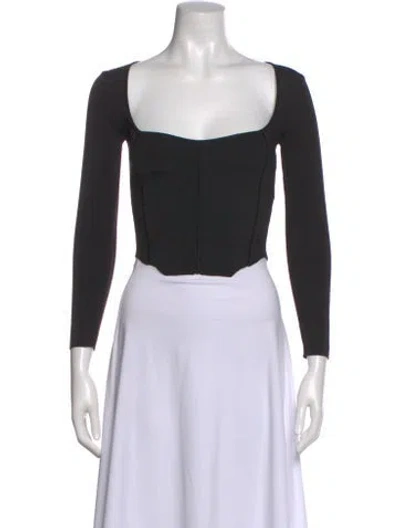 Pre-owned Celine 2022 Silk Crop Top In Black