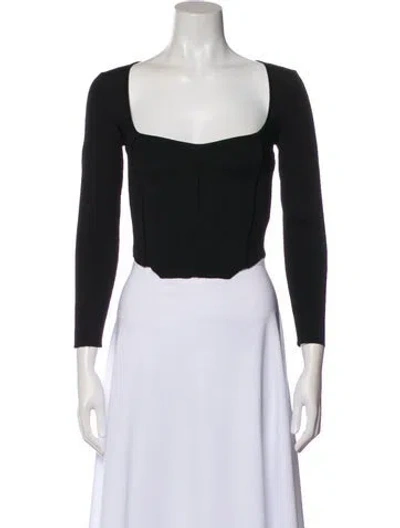 Pre-owned Celine 2022 Silk Crop Top In Black