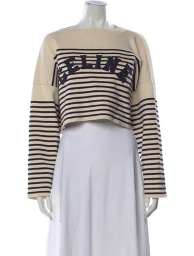 Pre-owned Celine 2022 Striped Sweater In Neutral