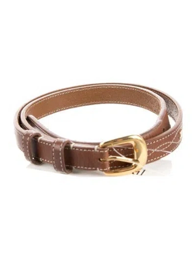 Pre-owned Celine 2022 Triomphe Belt In Brown