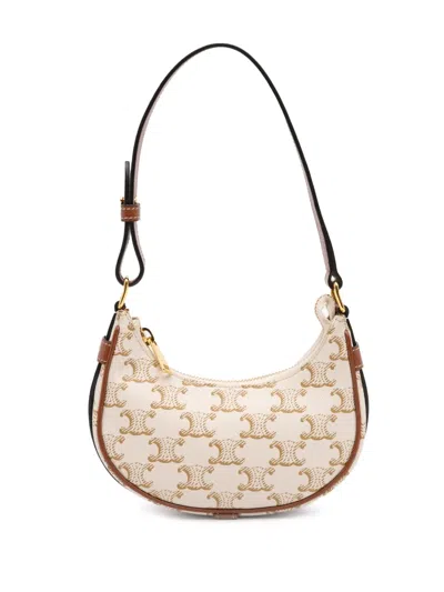 Pre-owned Celine 2022 Triomphe Coated Canvas Ava Shoulder Bag