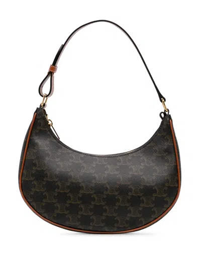 Pre-owned Celine 2022 Triomphe Coated Canvas Ava Shoulder Bag