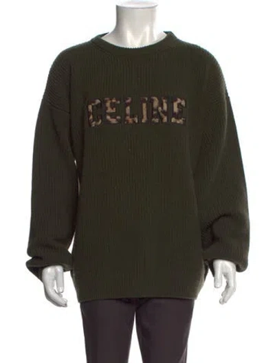 Pre-owned Celine 2022 Wool Pullover In Green