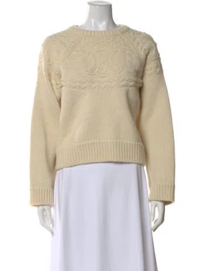 Pre-owned Celine 2022 Wool Sweater In Neutral