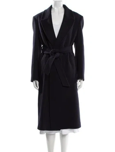 Pre-owned Celine 2022 Wool Trench Coat In Blue