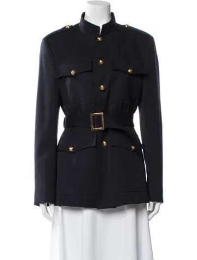 Pre-owned Celine 2022 Wool Utility Jacket In Blue