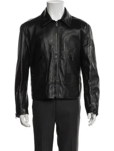 Pre-owned Celine 2022-2023 Limited Edition 'wiltern Theatre' Moto Jacket In Black
