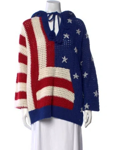 Pre-owned Celine 2023 Alpaca Sweater W/ Tags In Blue