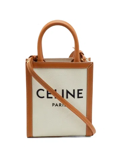 Pre-owned Celine 2023 Cabas Logo-detail Mini Bag In Neutrals