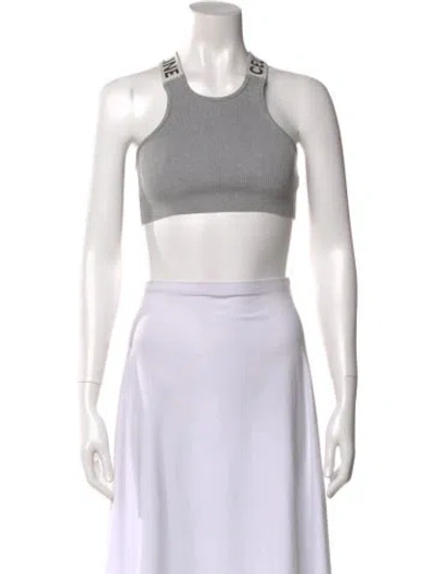 Pre-owned Celine 2023 Crew Neck Sports Bra In Gray