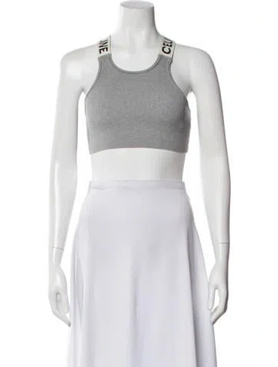 Pre-owned Celine 2023 Crew Neck Sports Bra In Gray