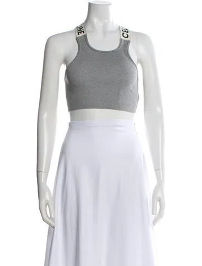 Pre-owned Celine 2023 Crew Neck Sports Bra In Gray