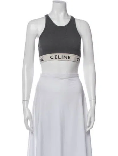 Pre-owned Celine 2023 Crew Neck Sports Bra In White