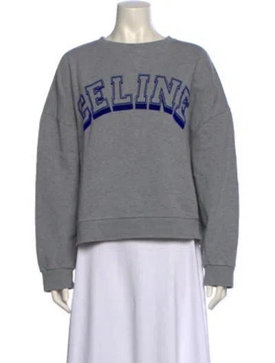 Pre-owned Celine 2023 Graphic Print Sweatshirt In Gray